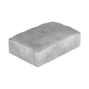 Rectangular gray concrete block with rough texture (a cinder/concrete brick)